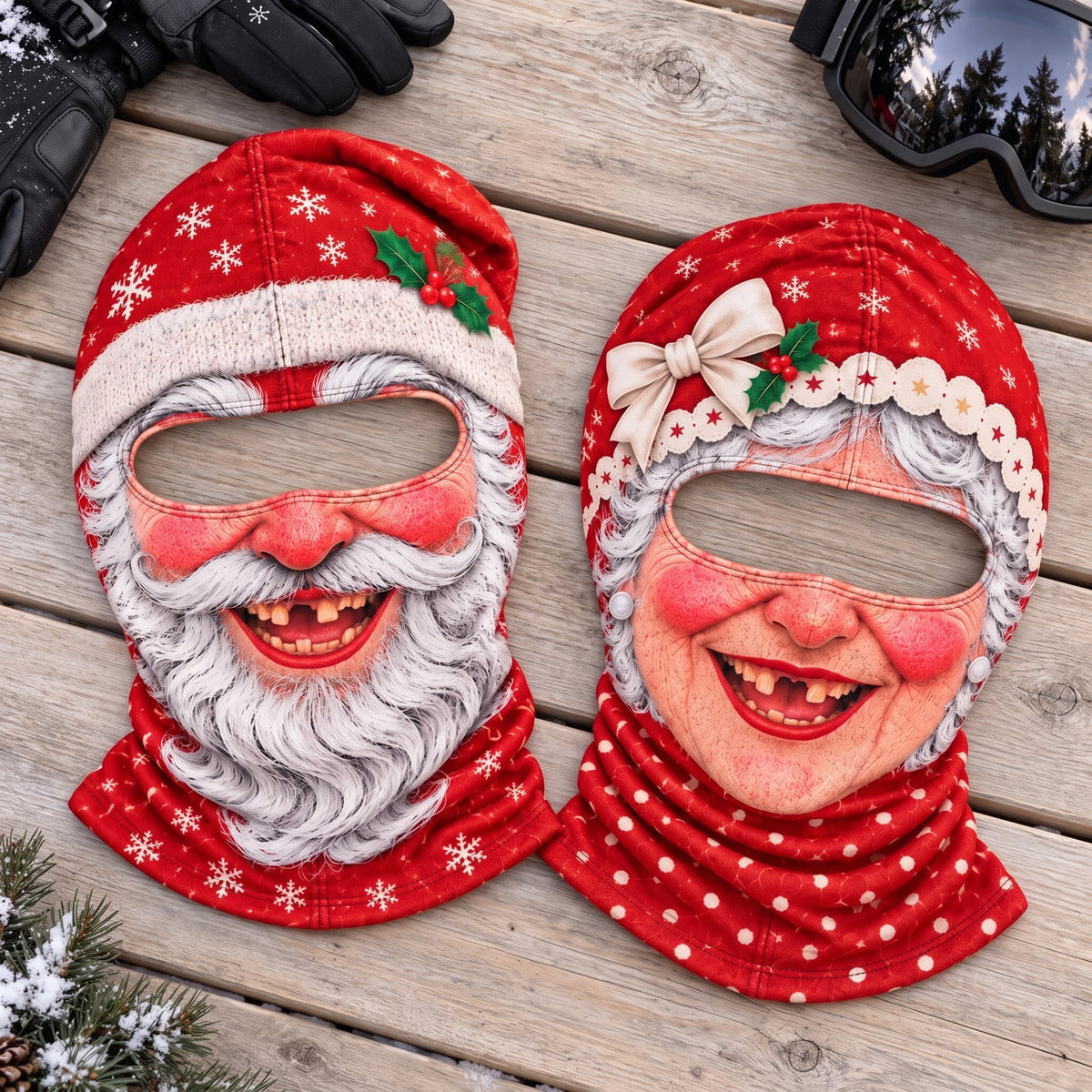 Funny Couple Christmas - Personalized Mask