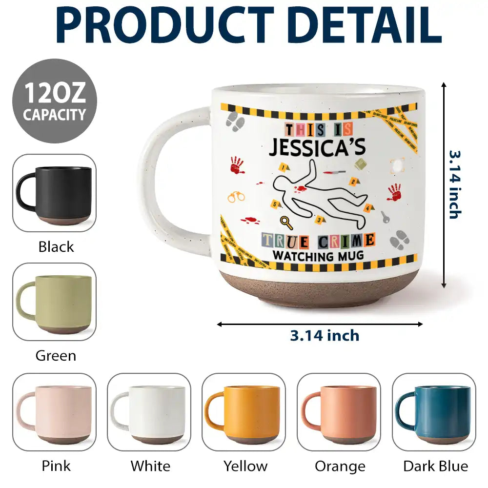 Gift For True Crime Lovers - Personalized Binge Watching Pottery Mug