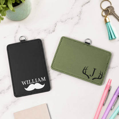 Monogram Initial Name - Personalized Badge Holder