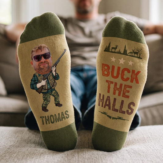 Hunting Socks Funny Gift For Dad Grandpa Husband - Personalized Socks