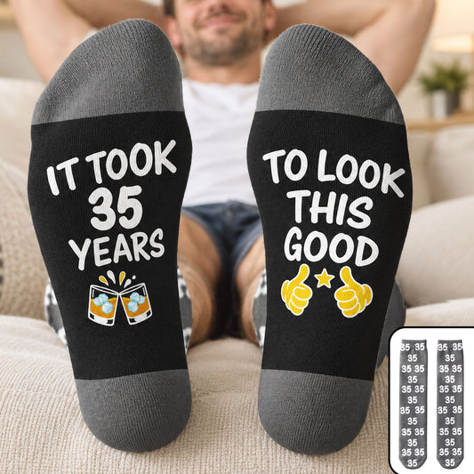 It's Took Years To Look This Good Birthday Gift For Him Husband Dad Grandpa - Personalized Socks