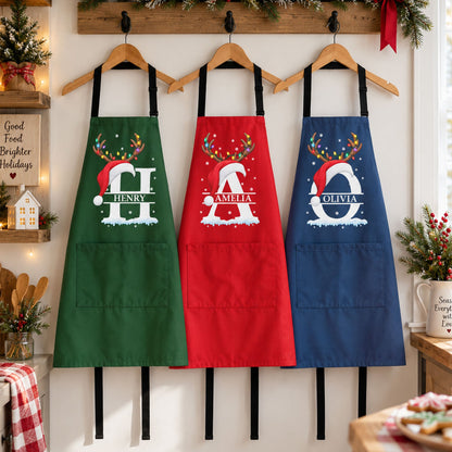 Custom Name Matching Family Christmas - Personalized Apron