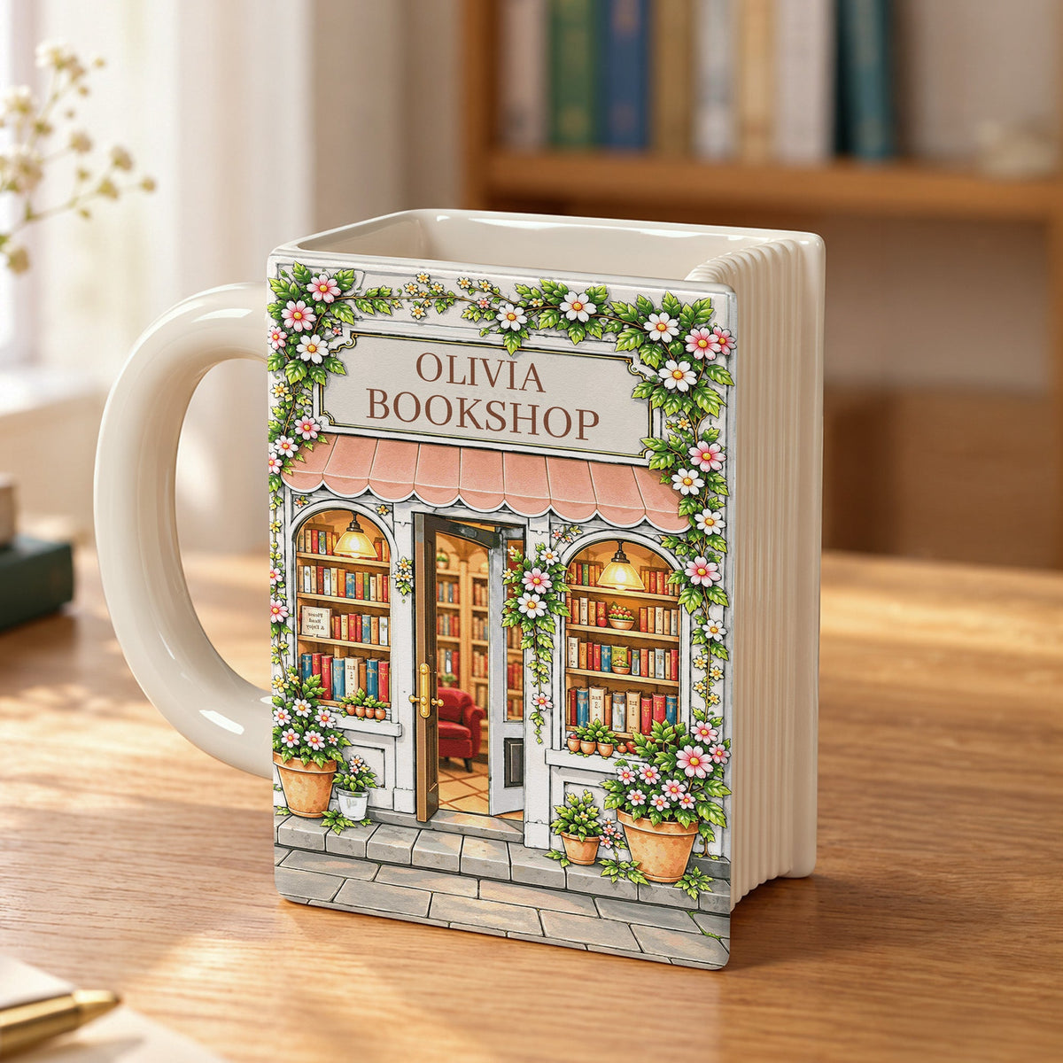 Custom Bookshop Reading Room Decors, Book Lover Gift For Her - Personalized Mug
