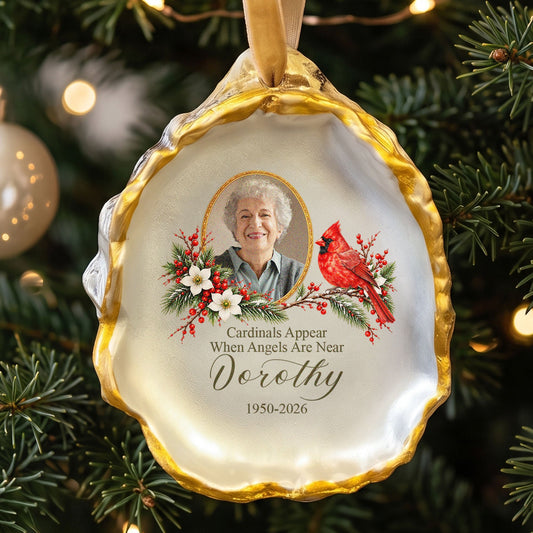 Upload Photo Memorial Loss Gifts Oyster - Personalized Ornament