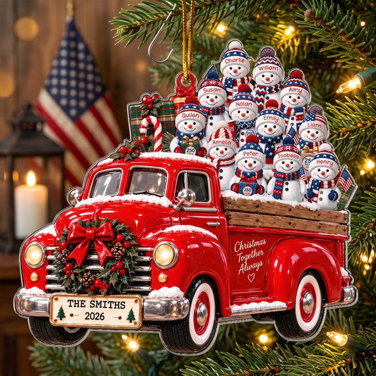 America 250Th Anniversary Snowman - Personalized Ornament