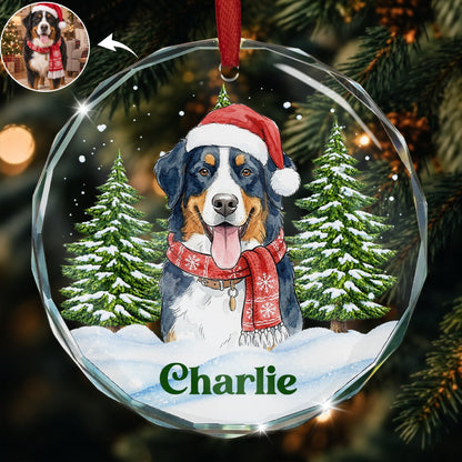 Custom Pet Portrait Christmas Watercolor Gifts For Pet Lovers Pet Loss Gifts - Personalized Ornament