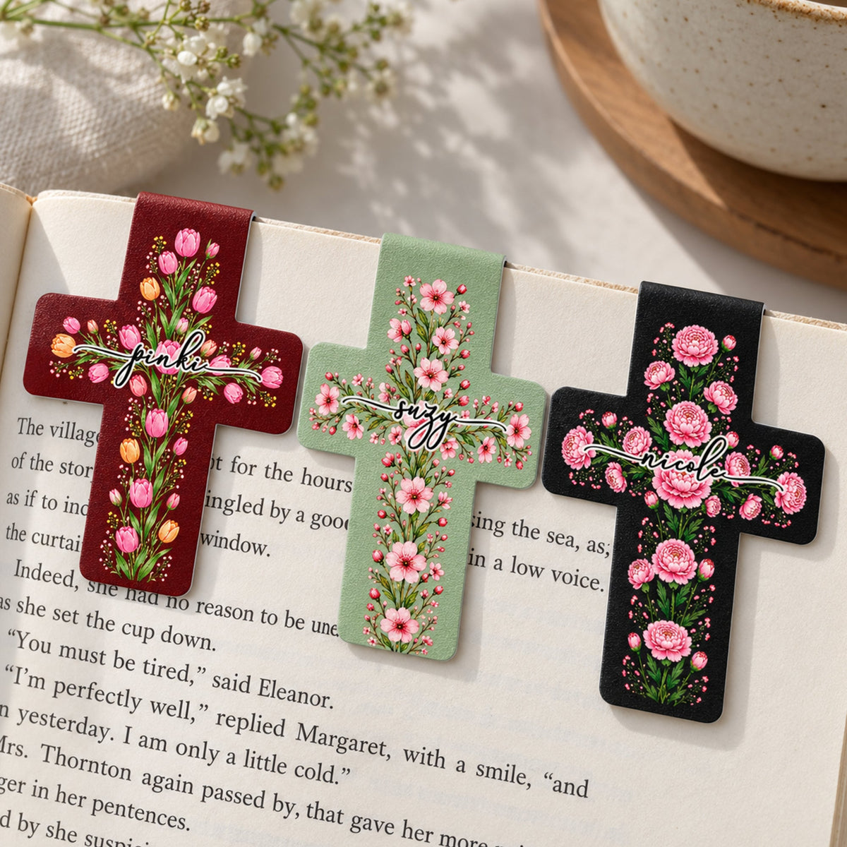 Custom Birth Flower & Name - Personalized Bookmark