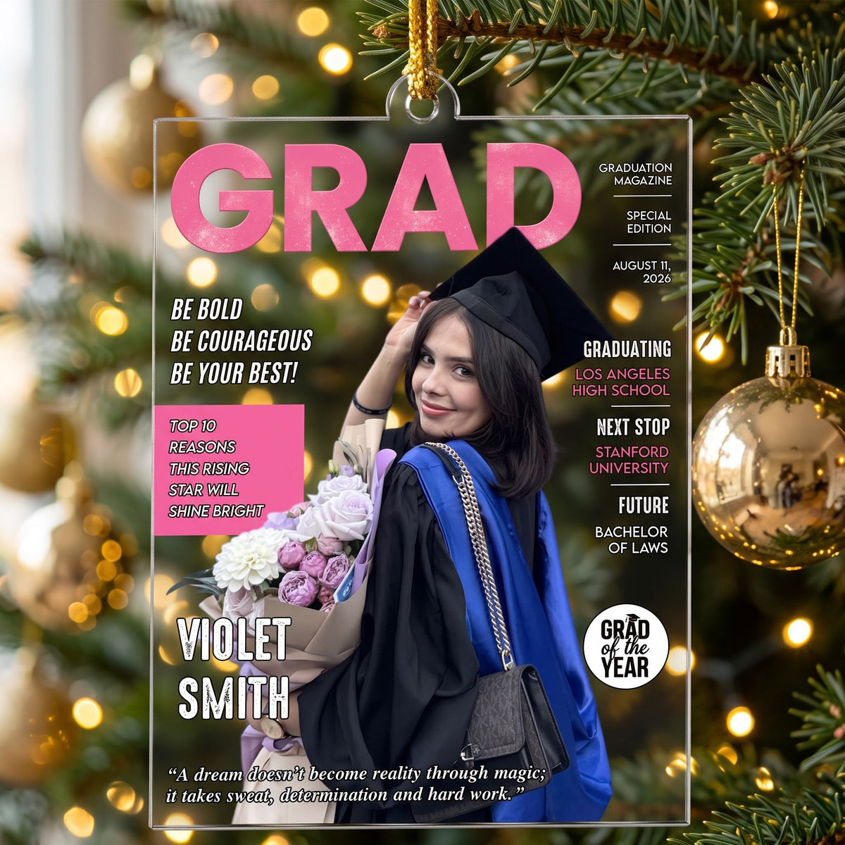 Graduation Magazine - Personalized Ornament