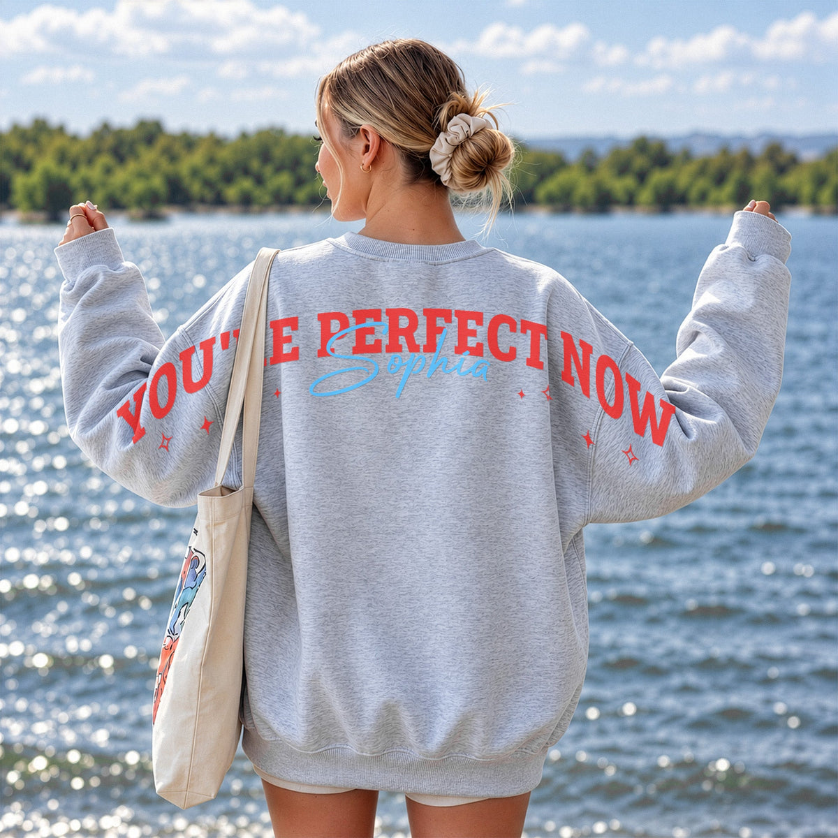 Be Yourself, You Are Enough - Positive Affirmation Gift For Daughter, Friends Sister, Her - Personalized Sweatshirt