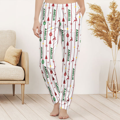 Custom Name Christmas Family Gifts - Personalized Lounge Pants