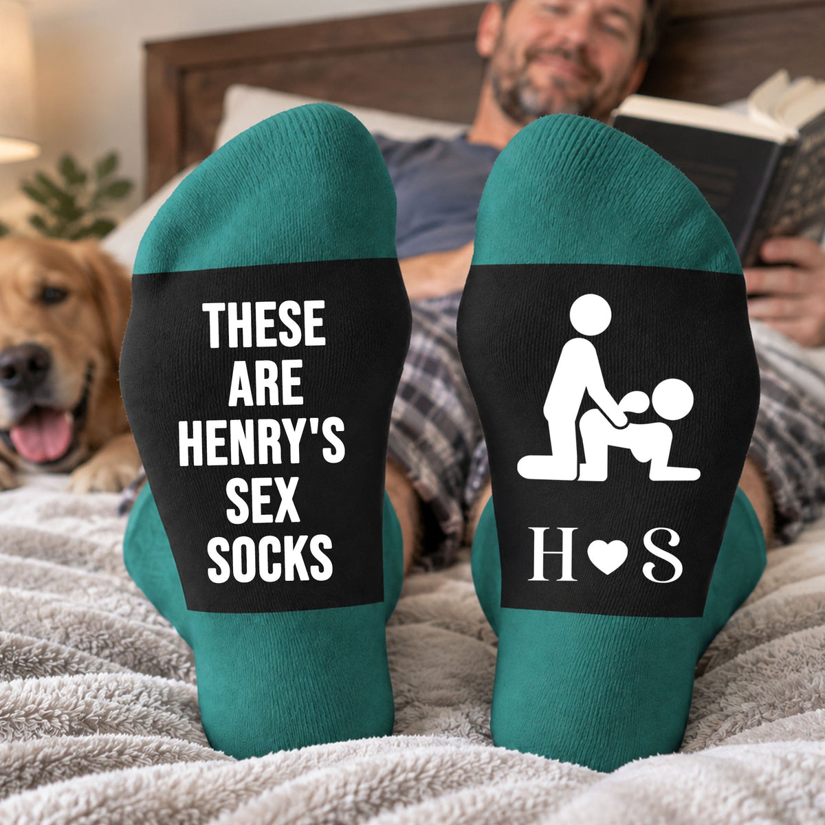 These Are My Socks Funny Naughty Novelty Couples Matching - Personalized Socks