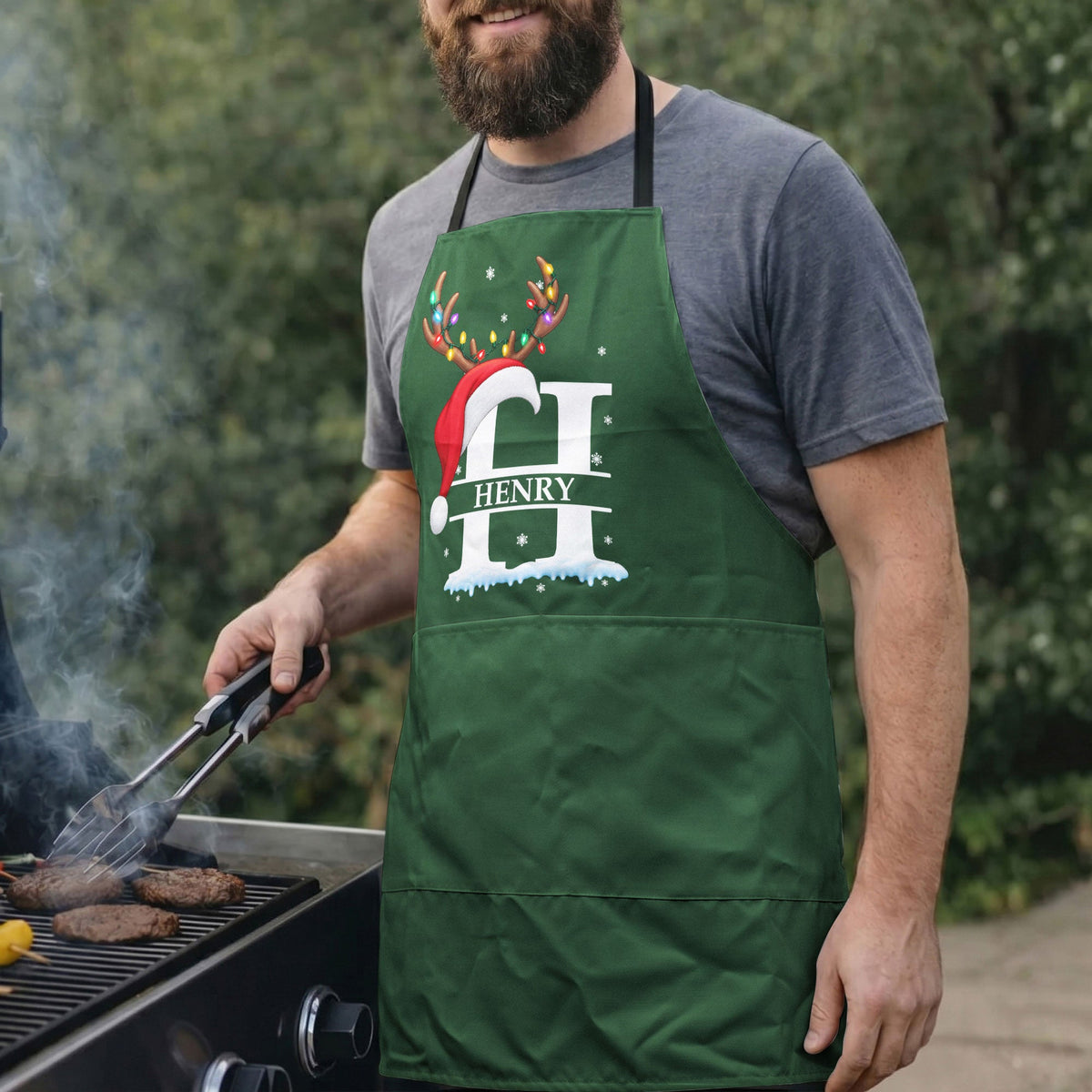 Custom Name Matching Family Christmas - Personalized Apron