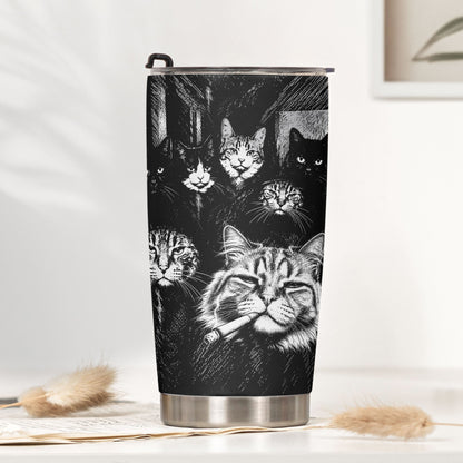 Custom Photo Funny Gangster Pet, Edgy Pet Meme Drinkware - Personalized Tumbler