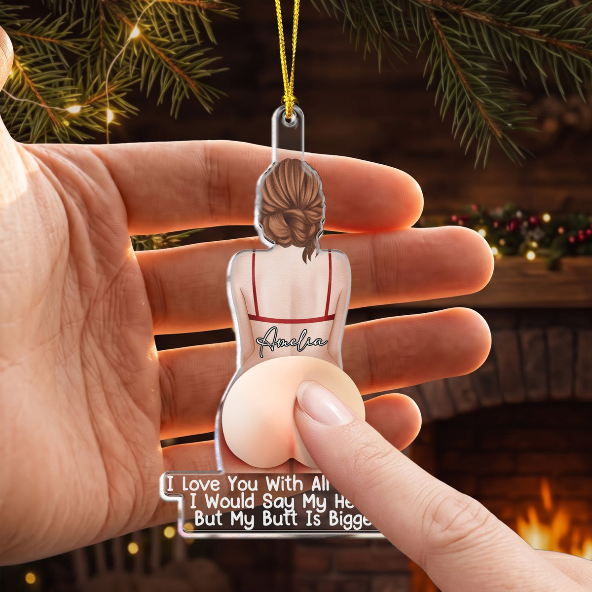 Merry Christmas I Love You - Naughty Personalized Ornament