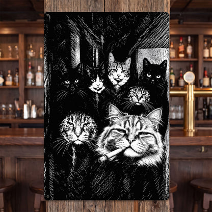 Custom Photo Funny Gangster Pet, Edgy Pet Meme Decor - Personalized Metal Sign