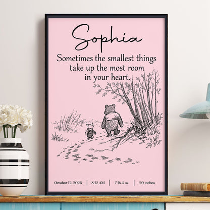 Smallest Things Baby Room Decor - Personalized Poster