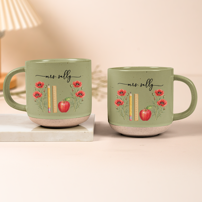 Custom Name & Birth Flower For Teacher Back To School Christmas Thank You Gifts - Personalized Mug