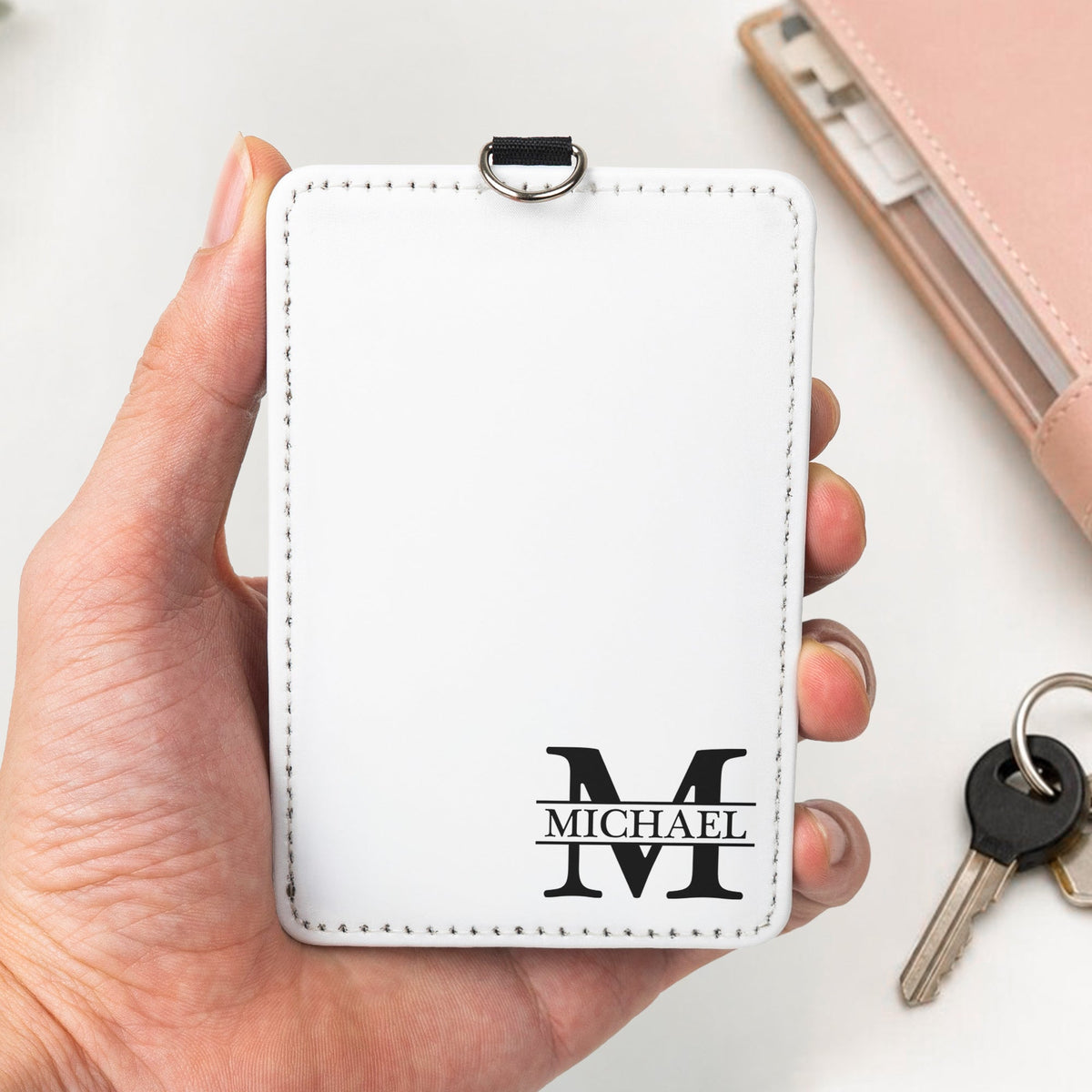 Monogram Initial Name - Personalized Badge Holder