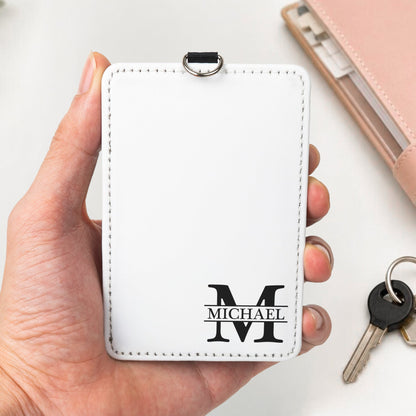 Monogram Initial Name - Personalized Badge Holder