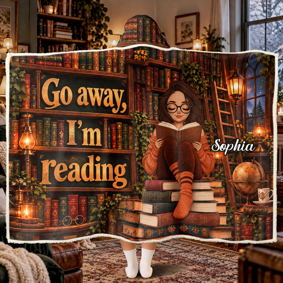 Just A Girl Who Loves Reading Books - Personalized Blanket