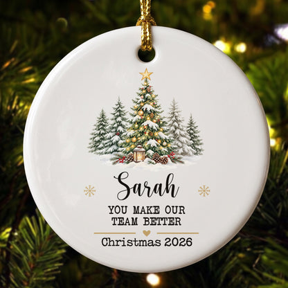 Thank You Ornaments Coworker, Employee, Team Bulk Gifts - Personalized Ornament