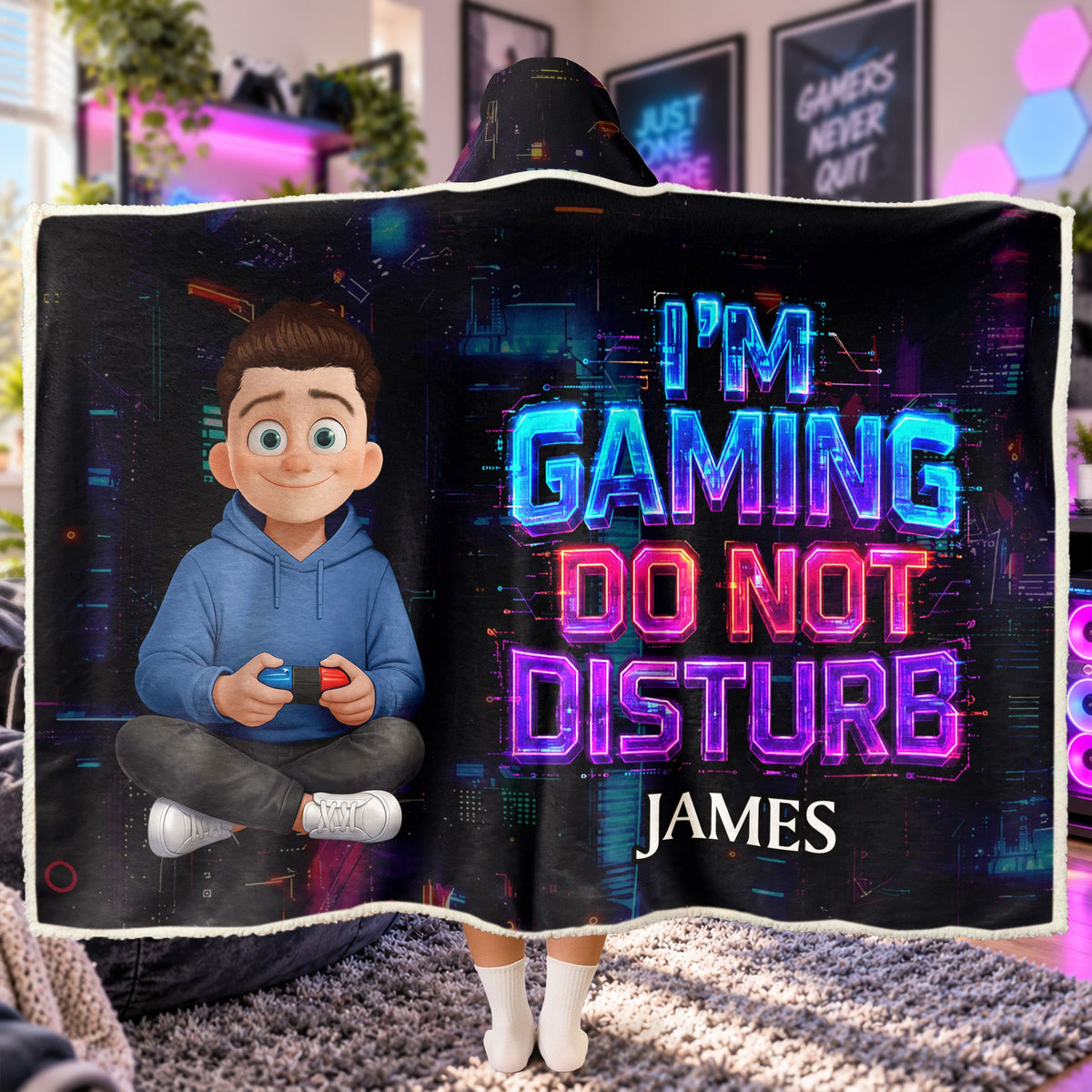 I'M Gaming Do Not Disturb - Personalized Blanket