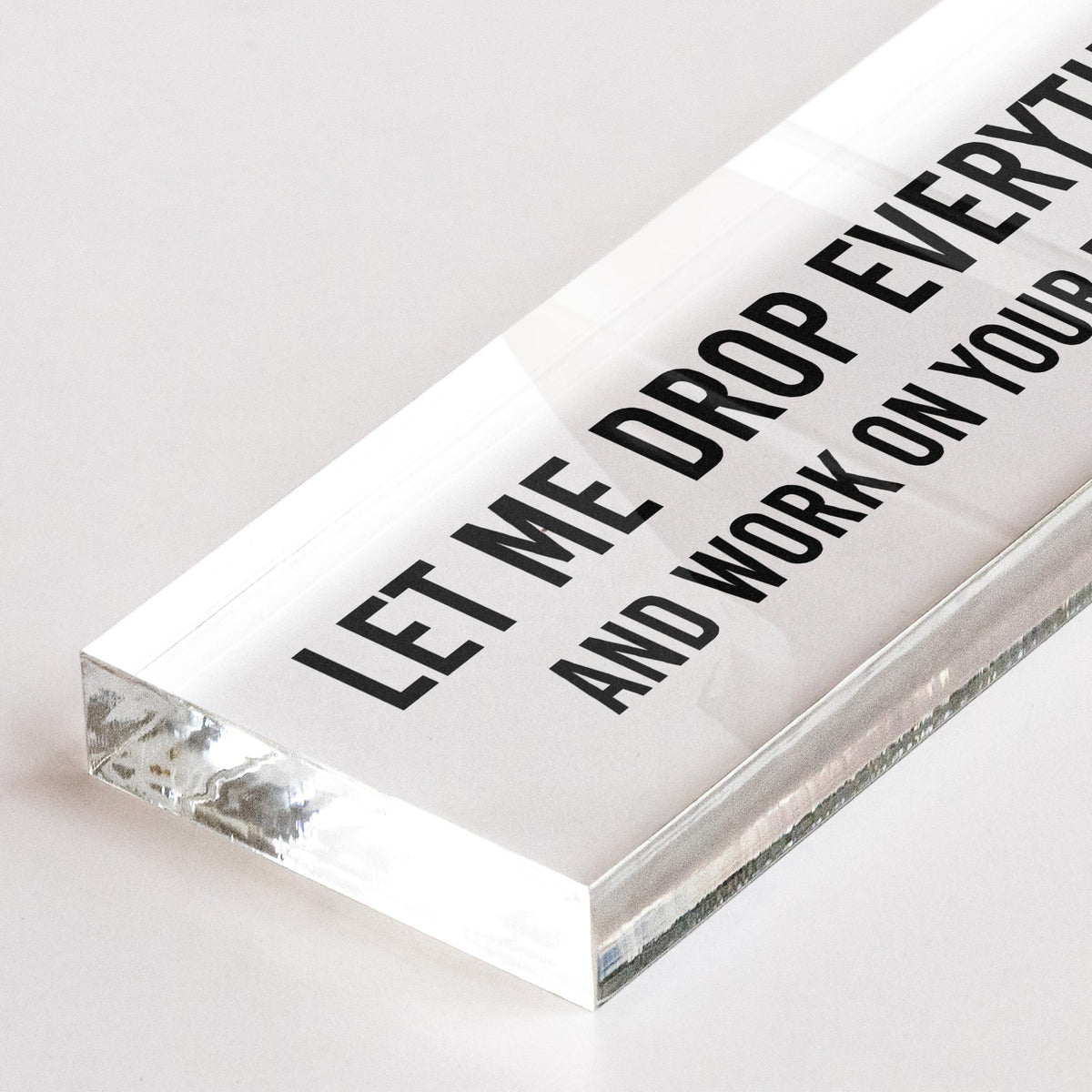 Funny Office Sign Desk Plate Gift For Coworker, Exchange Gift, White Elephant Gift - Personalized Name Plate