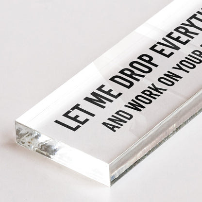 Funny Office Sign Desk Plate Gift For Coworker, Exchange Gift, White Elephant Gift - Personalized Name Plate