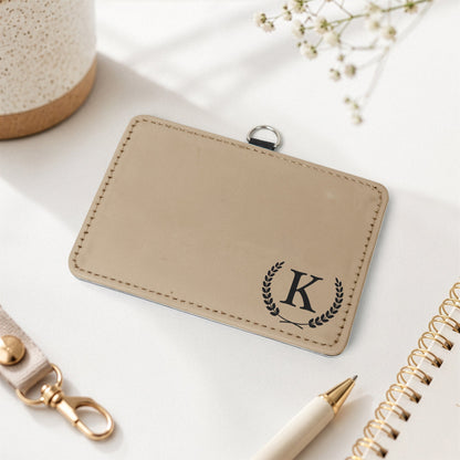 Monogram Initial Name - Personalized Badge Holder