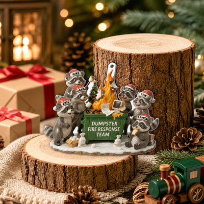 Dumpster Fire Response Team, Bulk Funny Gifts For Coworker Team - 3D Relief Ornament - Personalized Ornament