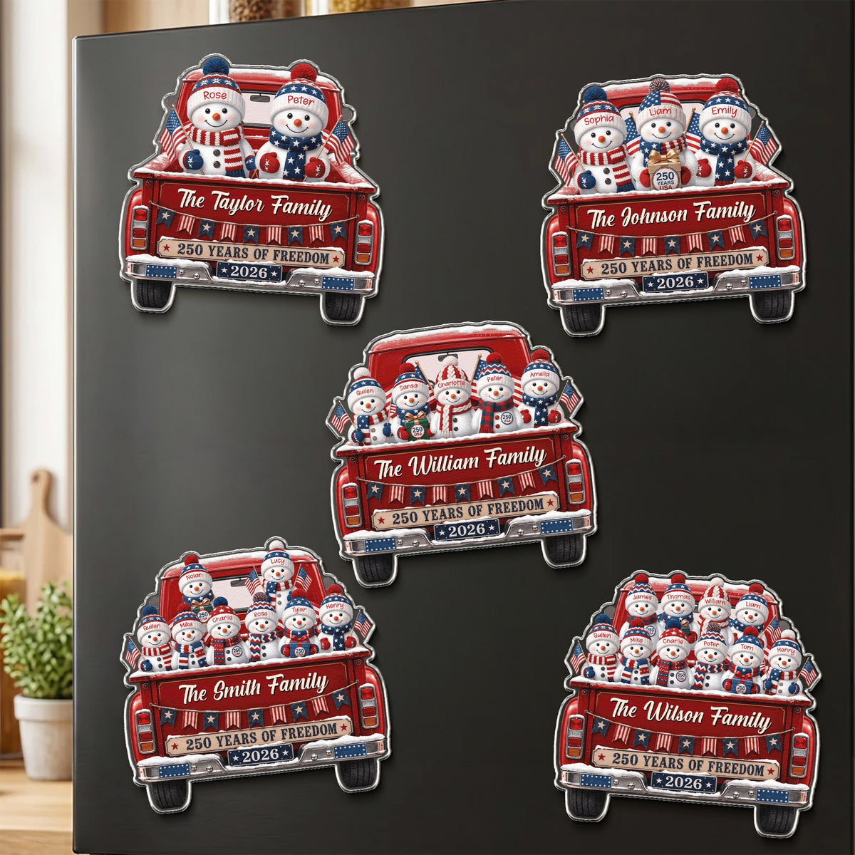 America 250Th Anniversary Christmas Gifts For Mom, Dad, Family - Personalized Magnet