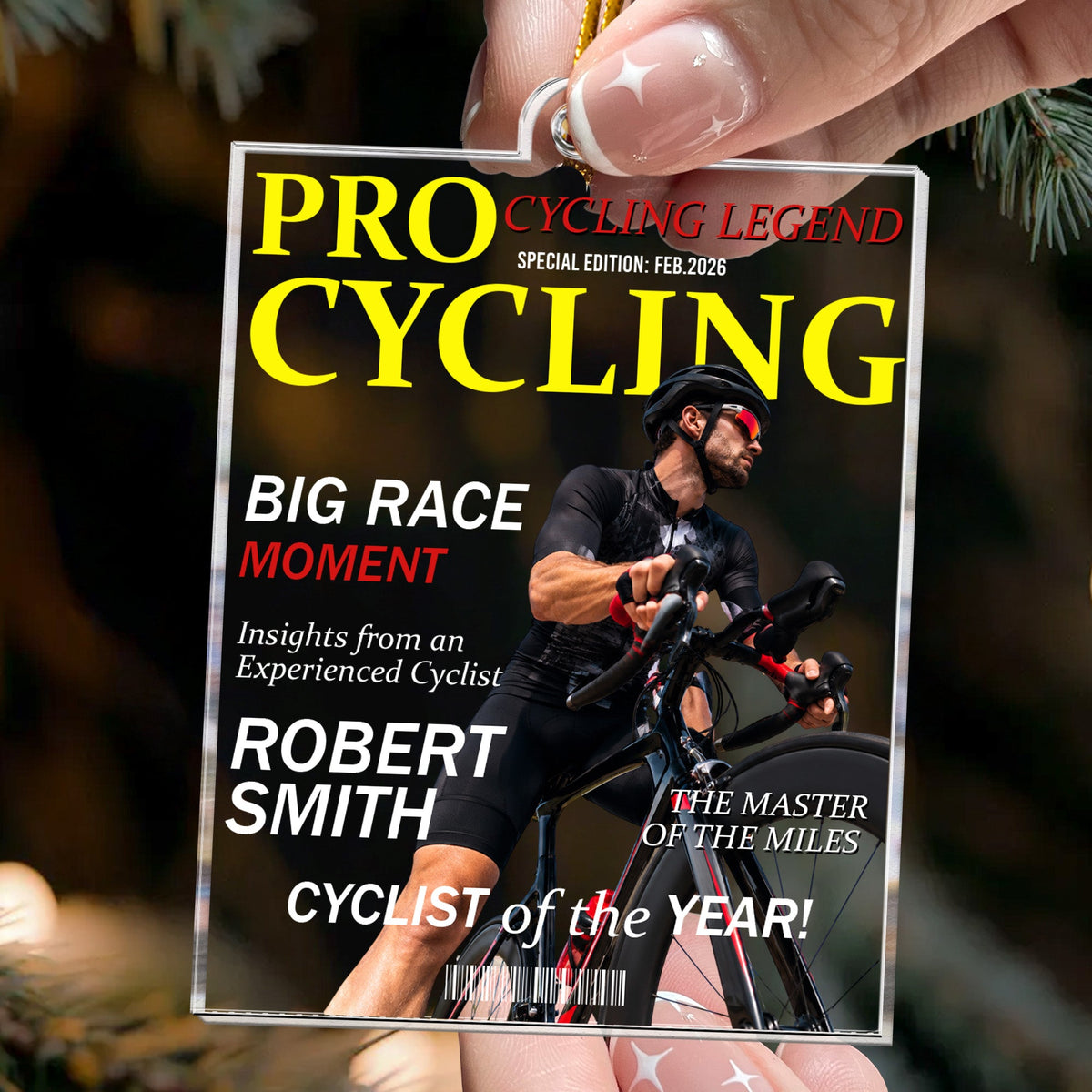 Cyclist Of The Year - Personalized Ornament