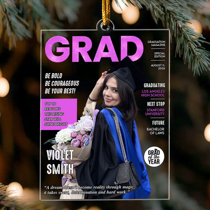 Graduation Magazine - Personalized Ornament