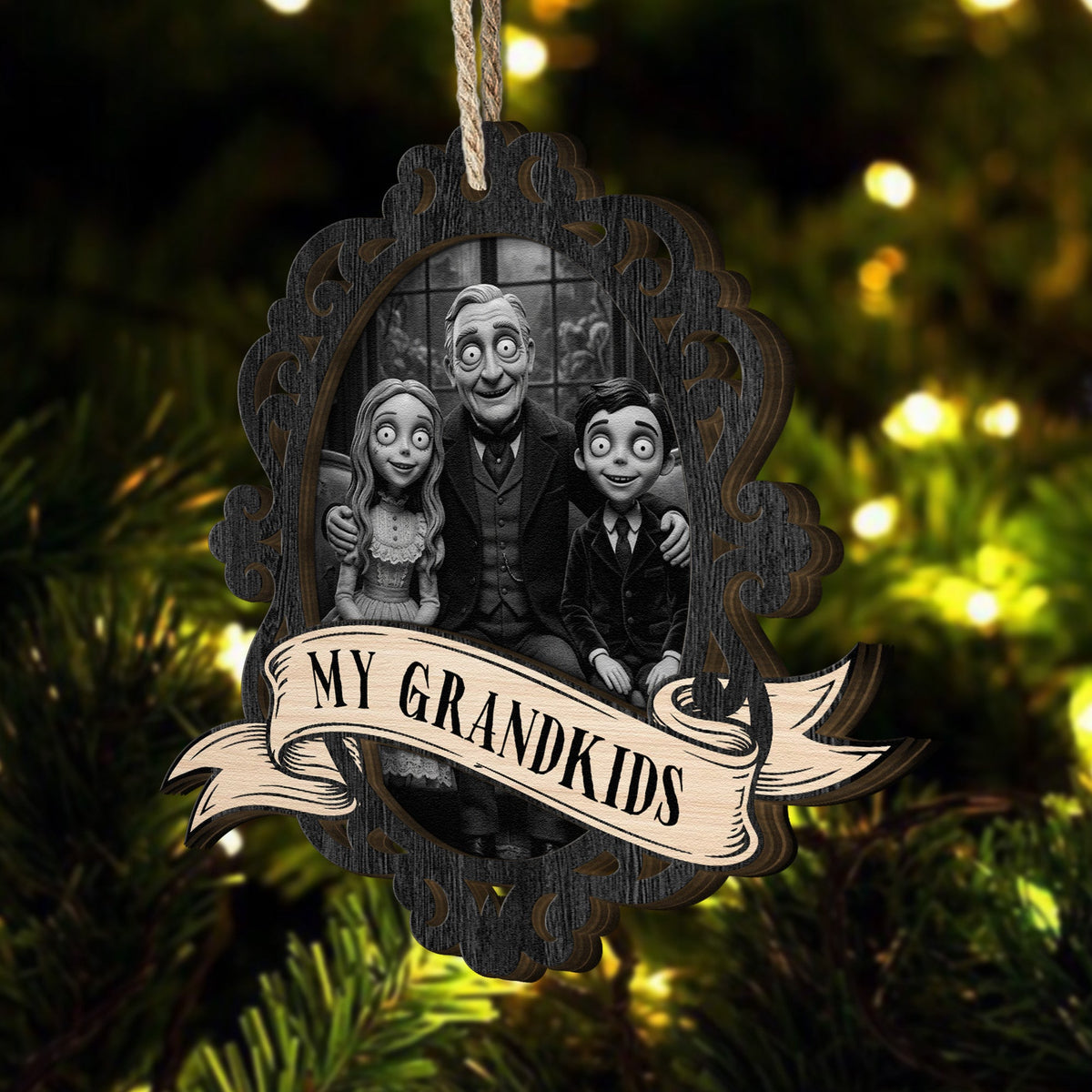 Gothic Christmas Style Our Family - Personalized Ornament