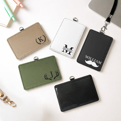 Monogram Initial Name - Personalized Badge Holder