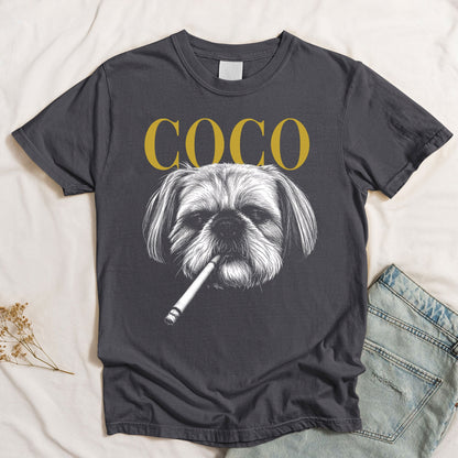 Custom Photo Funny Gangster Pet Portrait, Edgy Pet Meme Tee - Personalized Shirt