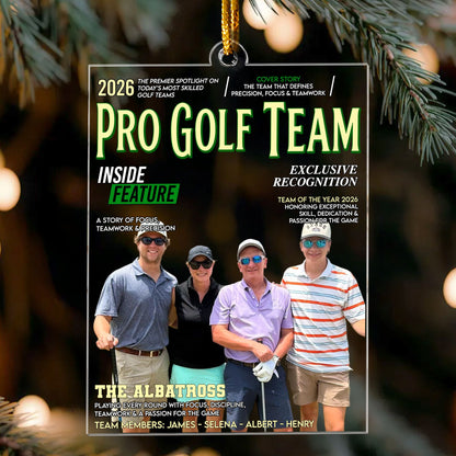 Golf Magazine Gift For Golf Lover Goft Team - Personalized Ornament