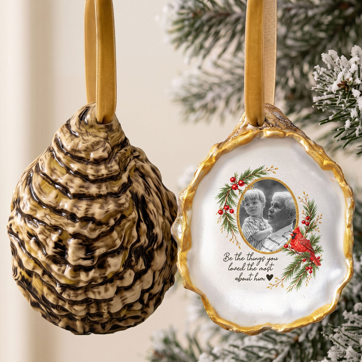 Be The Things You Loved The Most About Her, Him Oyster - Memorial Loss Gifts - Personalized Ornament