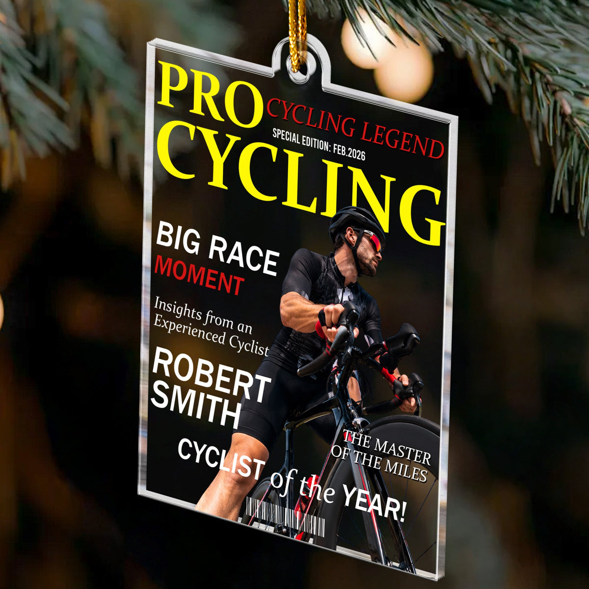 Cyclist Of The Year - Personalized Ornament