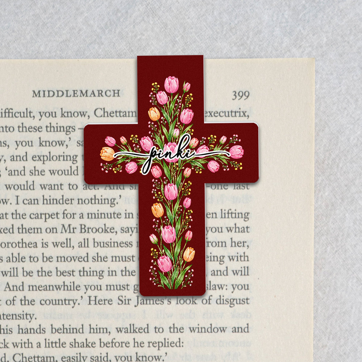 Custom Birth Flower & Name - Personalized Bookmark
