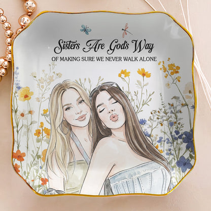 No One Will Ever Be As Entertained By Us As Us Custom Photo Watercolor Floral Art - Personalized Jewelry Dish