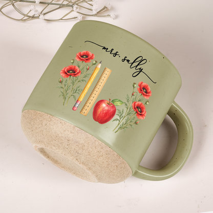 Custom Name & Birth Flower For Teacher Back To School Christmas Thank You Gifts - Personalized Mug