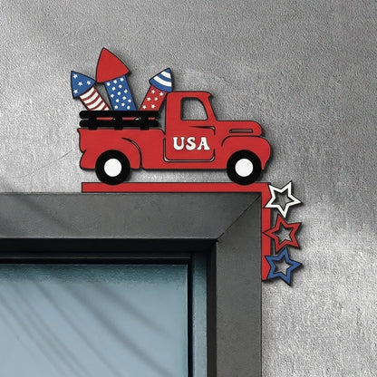 4th Of July Patriotic Usa 250th Anniversary - Personalized Door Corner Wood Sign
