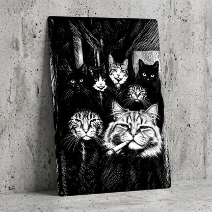 Custom Photo Funny Gangster Pet, Edgy Pet Meme Decor - Personalized Metal Sign