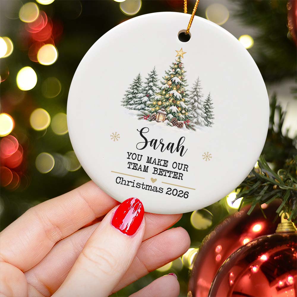 Thank You Ornaments Coworker, Employee, Team Bulk Gifts - Personalized Ornament