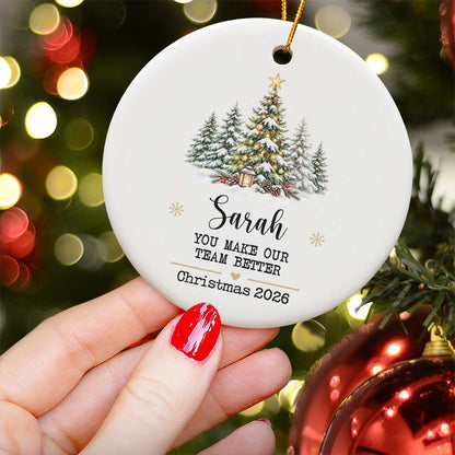 Thank You Ornaments Coworker, Employee, Team Bulk Gifts - Personalized Ornament