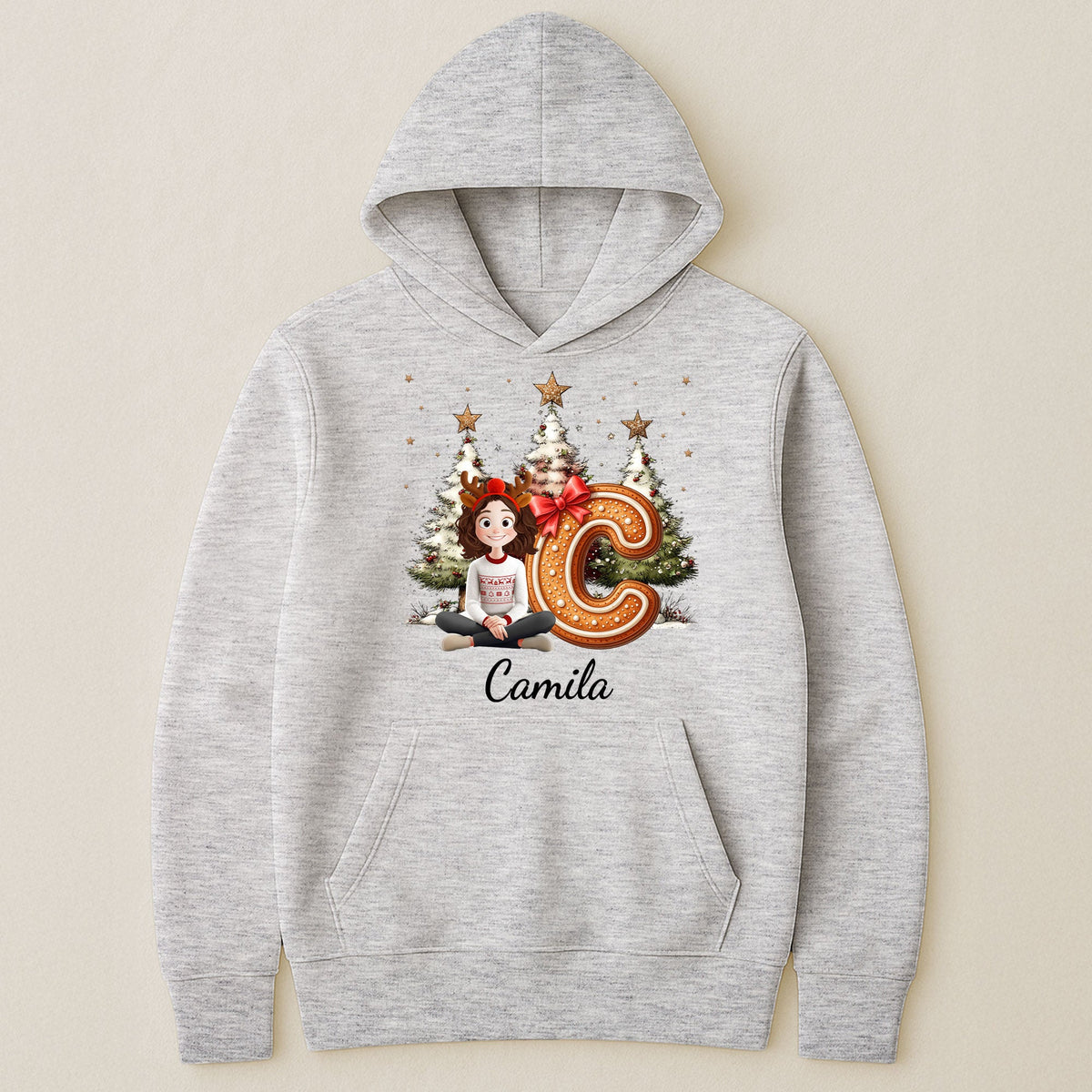 Gingerbread Family Alphabet Christmas Style - Personalized Shirt
