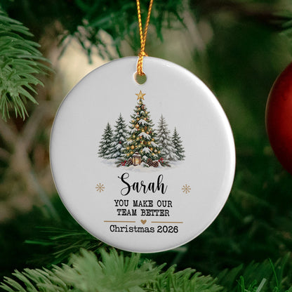 Thank You Ornaments Coworker, Employee, Team Bulk Gifts - Personalized Ornament