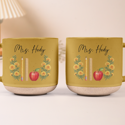 Custom Name & Birth Flower For Teacher Back To School Christmas Thank You Gifts - Personalized Mug