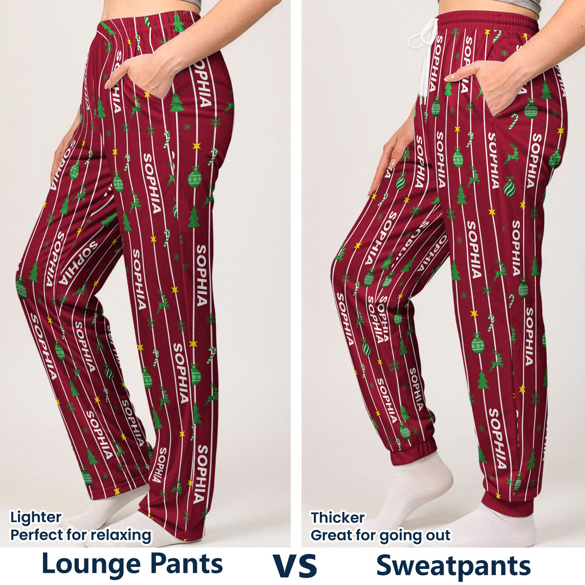 Custom Name Christmas Family Gifts - Personalized Lounge Pants